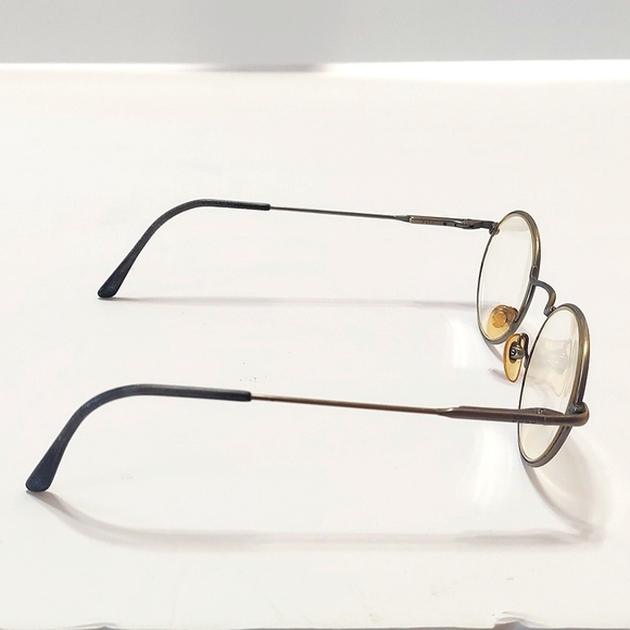 Polo Round Lens Gold Frame Unisex Eyeglasses - Picture 5 of 10